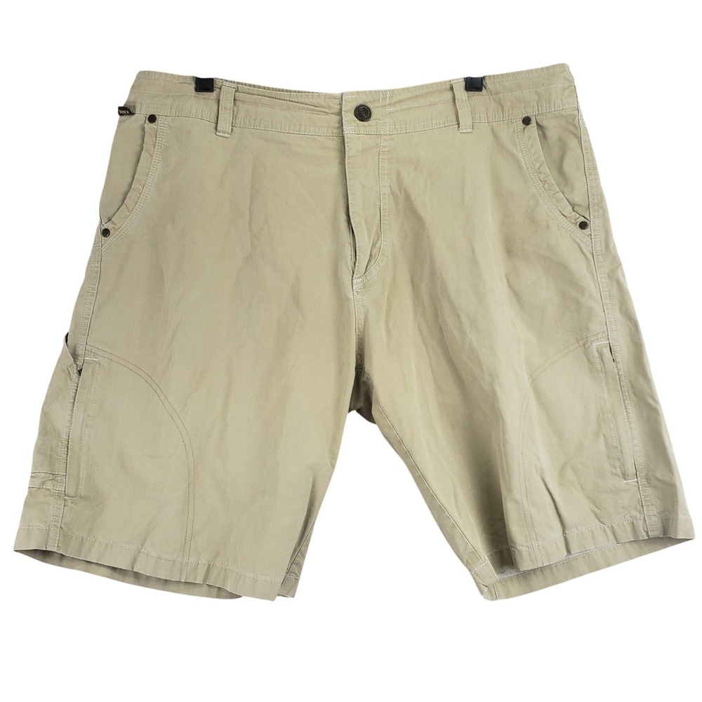 Kuhl Renegade Cargo Shorts Mens 38 Tan Gorpcore Hiking Utility Outdoor